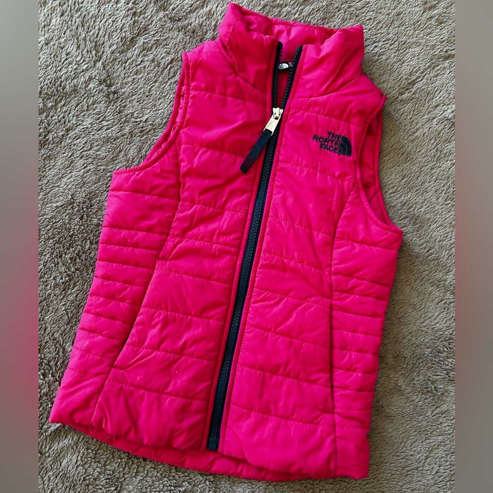 The North Face Girls Pink Zipper Vest